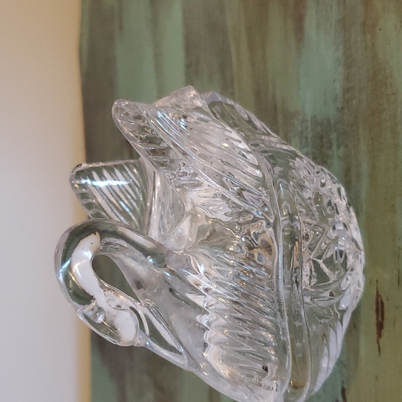 Glass Swan Trinket Dish Vintage - Picture 2 of 4